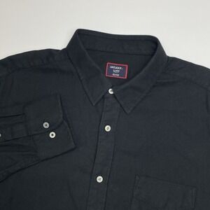 UNTUCKit Sherwood Shirt Mens XL Regular Fit Long Sleeve Black Cotton Pocket